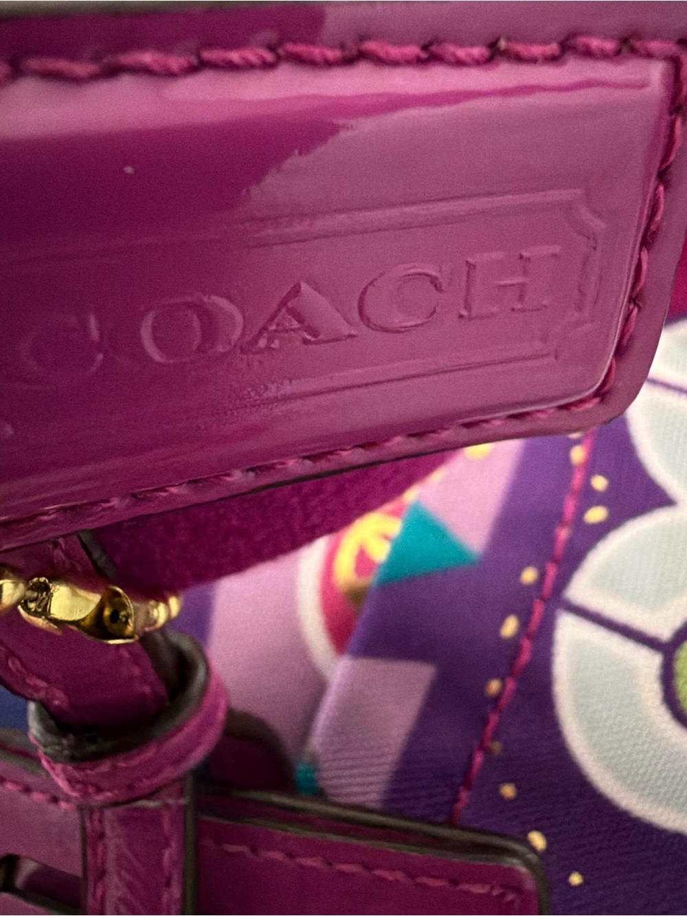 Coach 09 Poppy "Pop C" graffiti-inspired print weekender bag - Picture 7 of 10